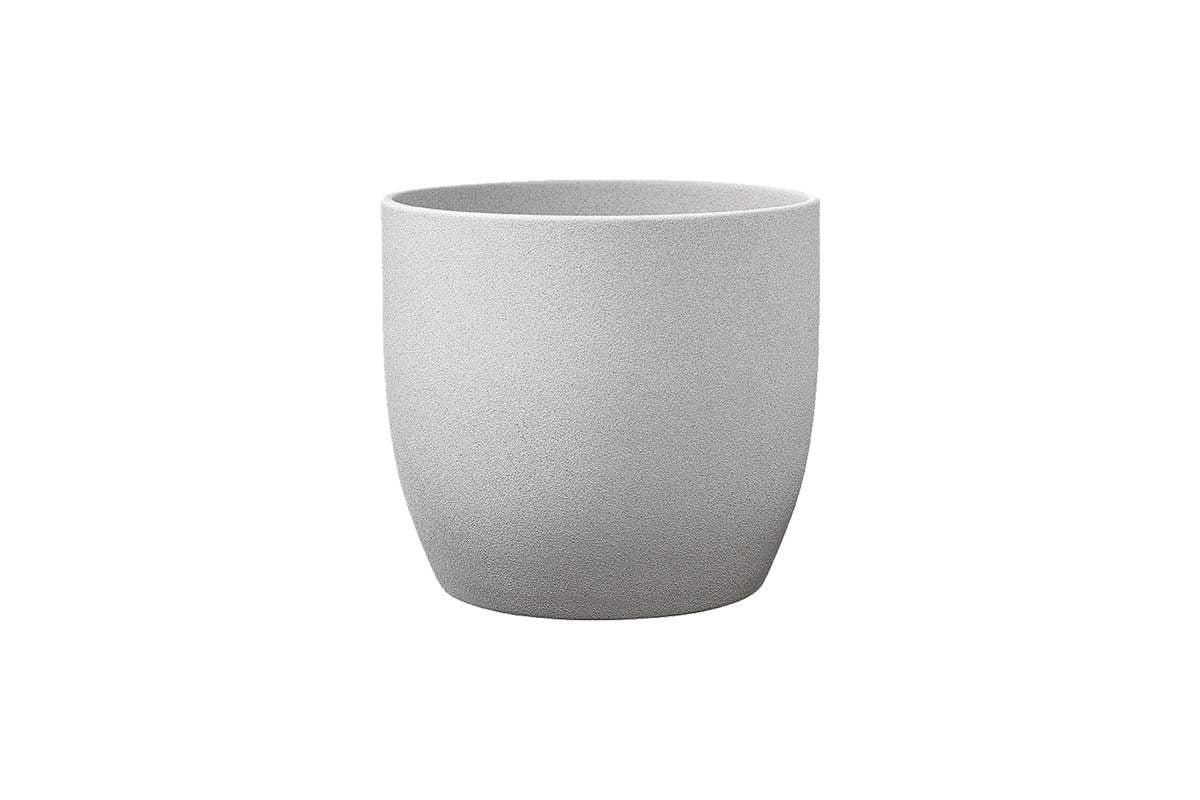 Pot basel stone effect pierre gris pale 16cm