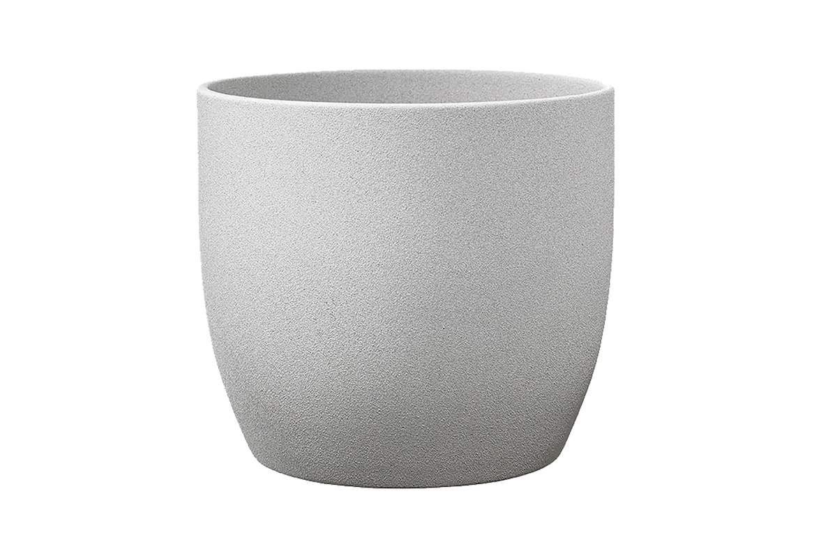 Pot basel stone effect pierre gris pale 27cm