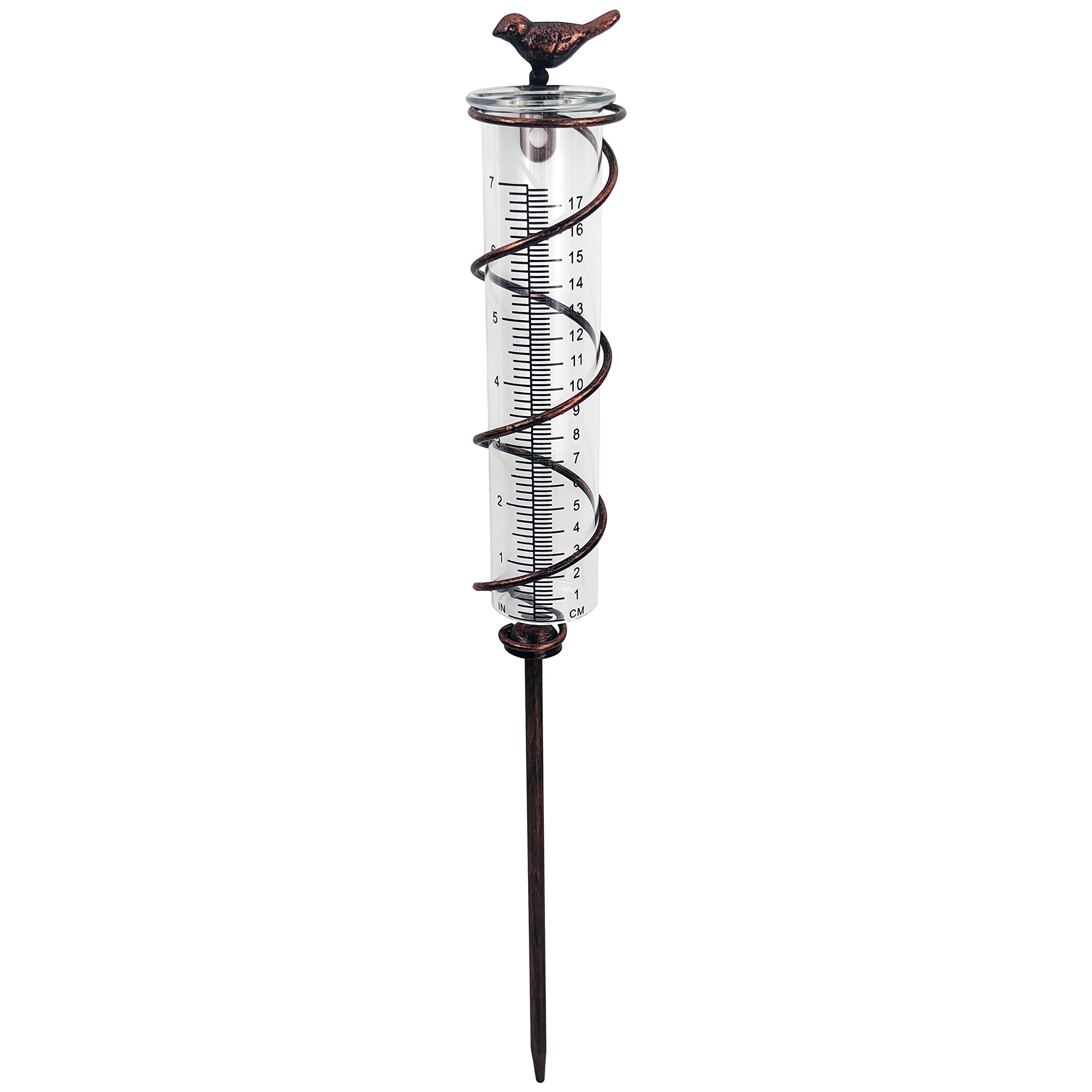 Pluviomètre Décoratif La Grande Prairie – Oiseau Bleu, Dimensions 36x16x137 Cm, En Fer Avec Verre Gradué - 12