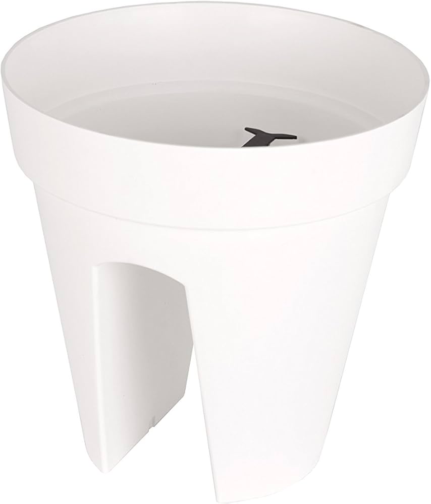 Pot plastique capri balcon 30cm blanc