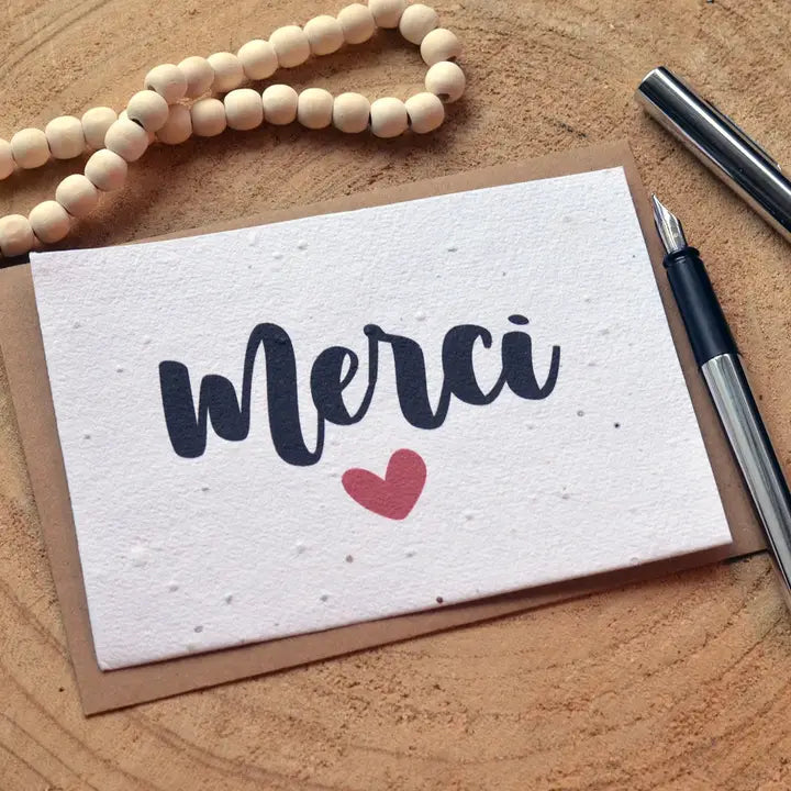 Carte À Planter Merci Coeur