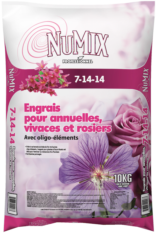 Engrais granulaire Vivaces, fleurs et rosiers 7-14-14 - Numix