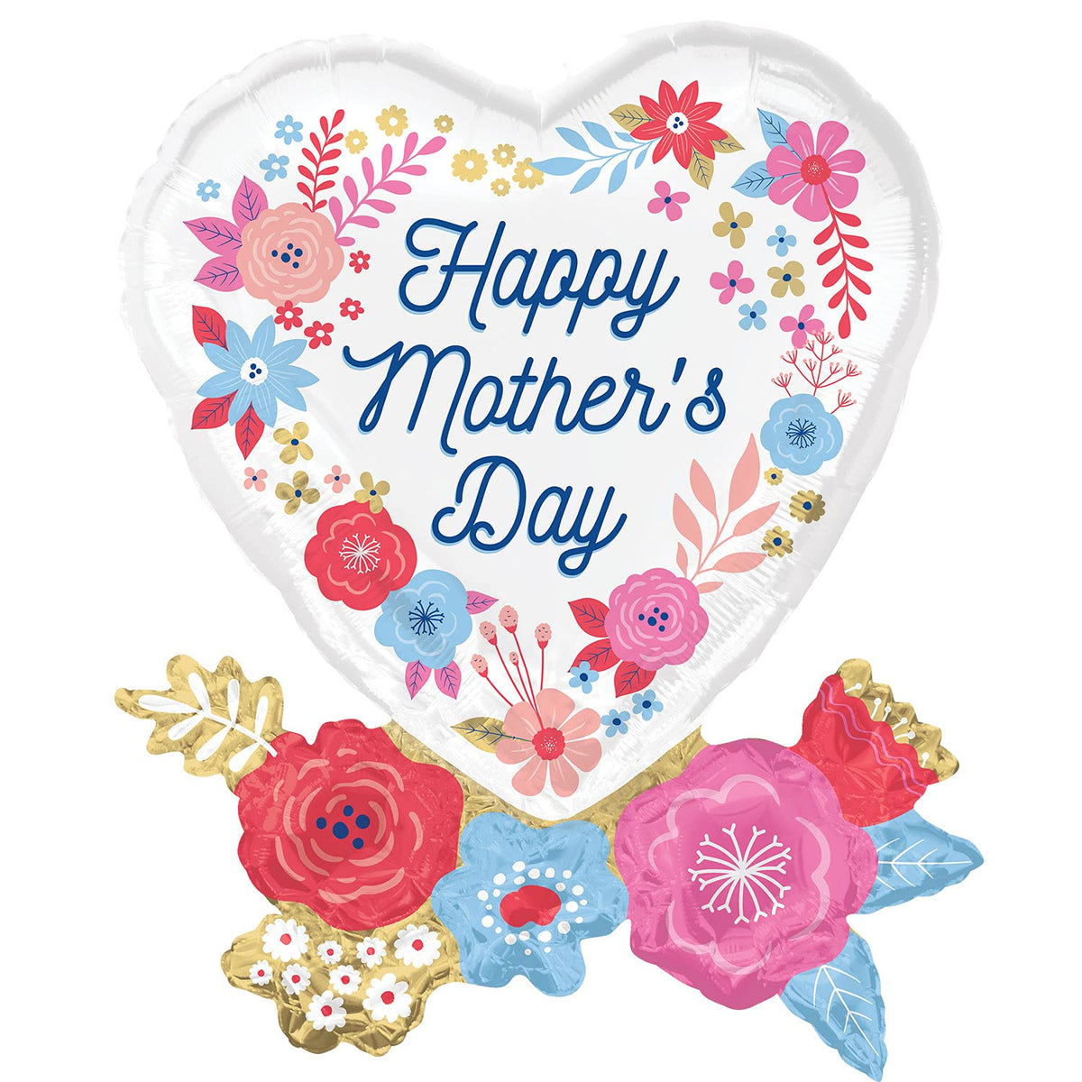 Ballon en aluminium Motif floral 76,2 cm - Happy Mother's day Code: 4416701