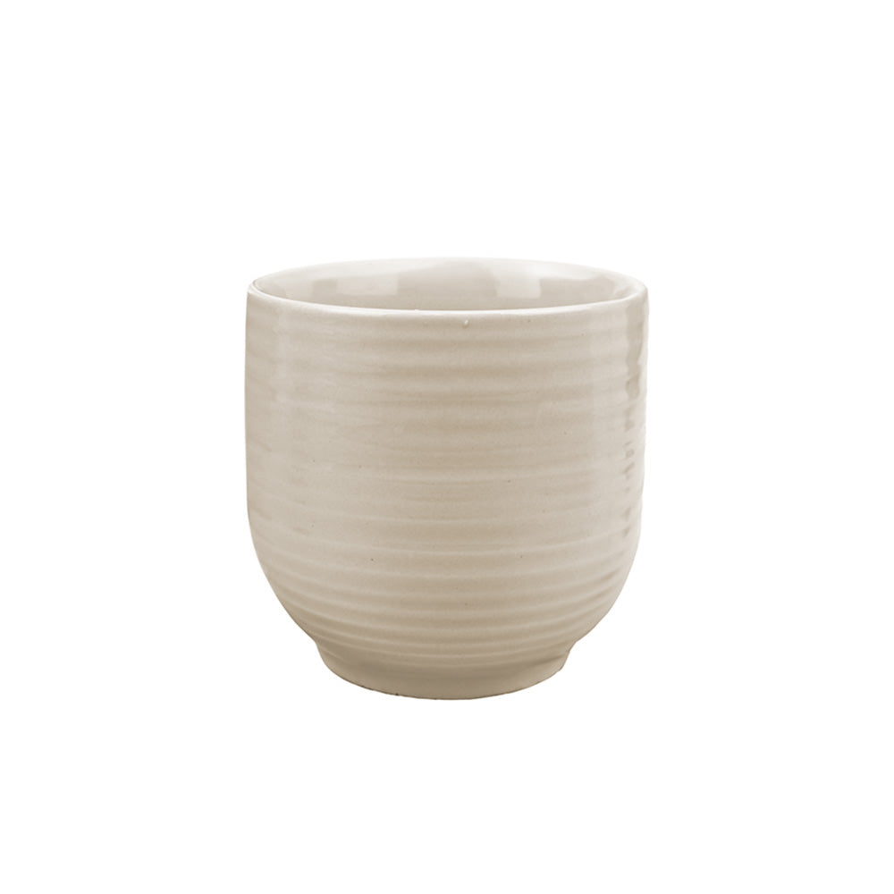 POT EN CÉRAMIQUE, TAUPE, Ø6¼" X 6" - 756-630