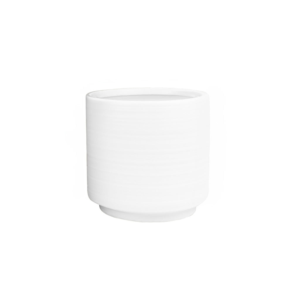 POT EN CÉRAMIQUE, BLANC, Ø4½", X4½'' - 756-640