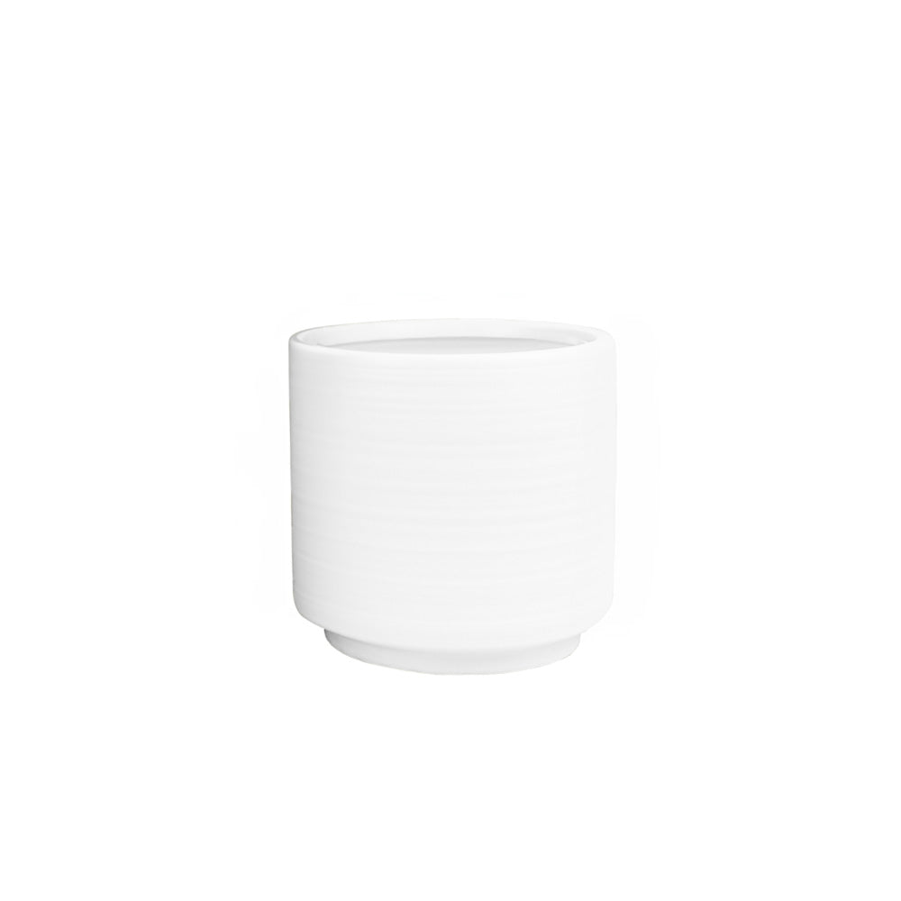 POT EN CÉRAMIQUE, BLANC, Ø3½" X 3¾" - 756-641