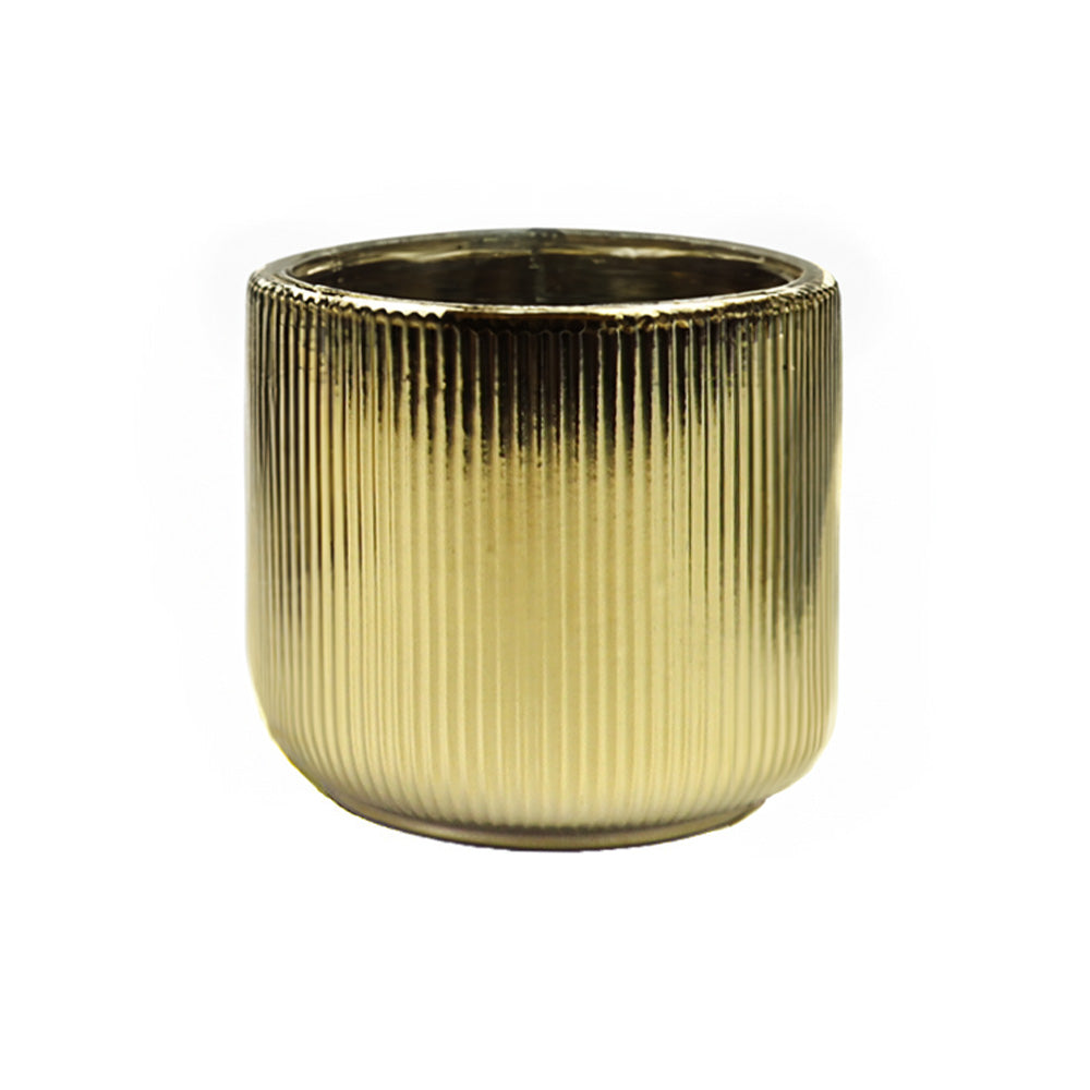 POT EN CÉRAMIQUE, OR, Ø6¼" x 4½" - 756-709
