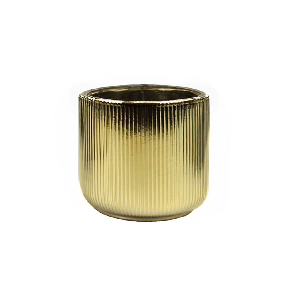 POT EN CÉRAMIQUE, OR, Ø4¾“" x 4½" - 756-710