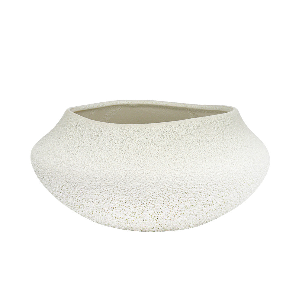 BOL EN CÉRAMIQUE TEXTURÉ, BLANC, Ø8½" X 4''