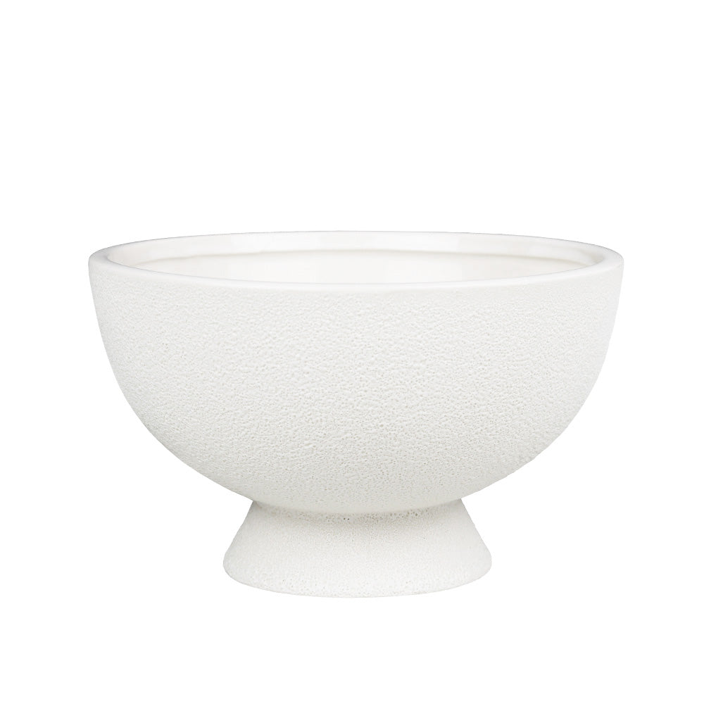 CERAMIC BOWL, WHITE, 8" DIA. X 5"