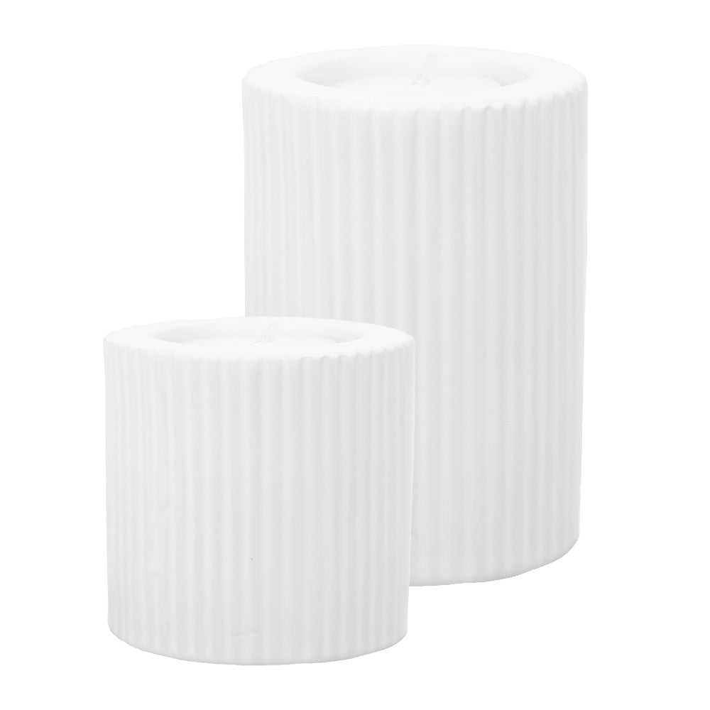 CHANDELIERS EN CÉRAMIQUE (TEALIGHT), BLANC, Ø3"X4"/Ø3"X2¾"