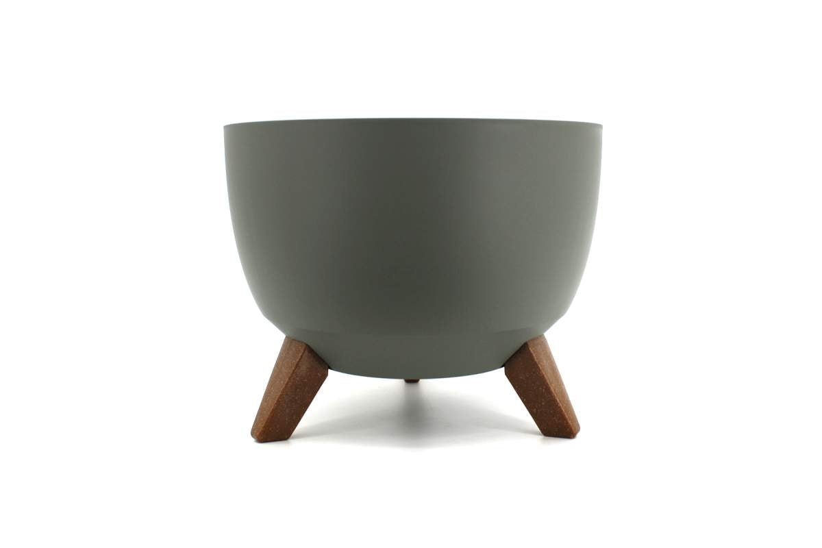 Roma pot rec 29cm – grey green