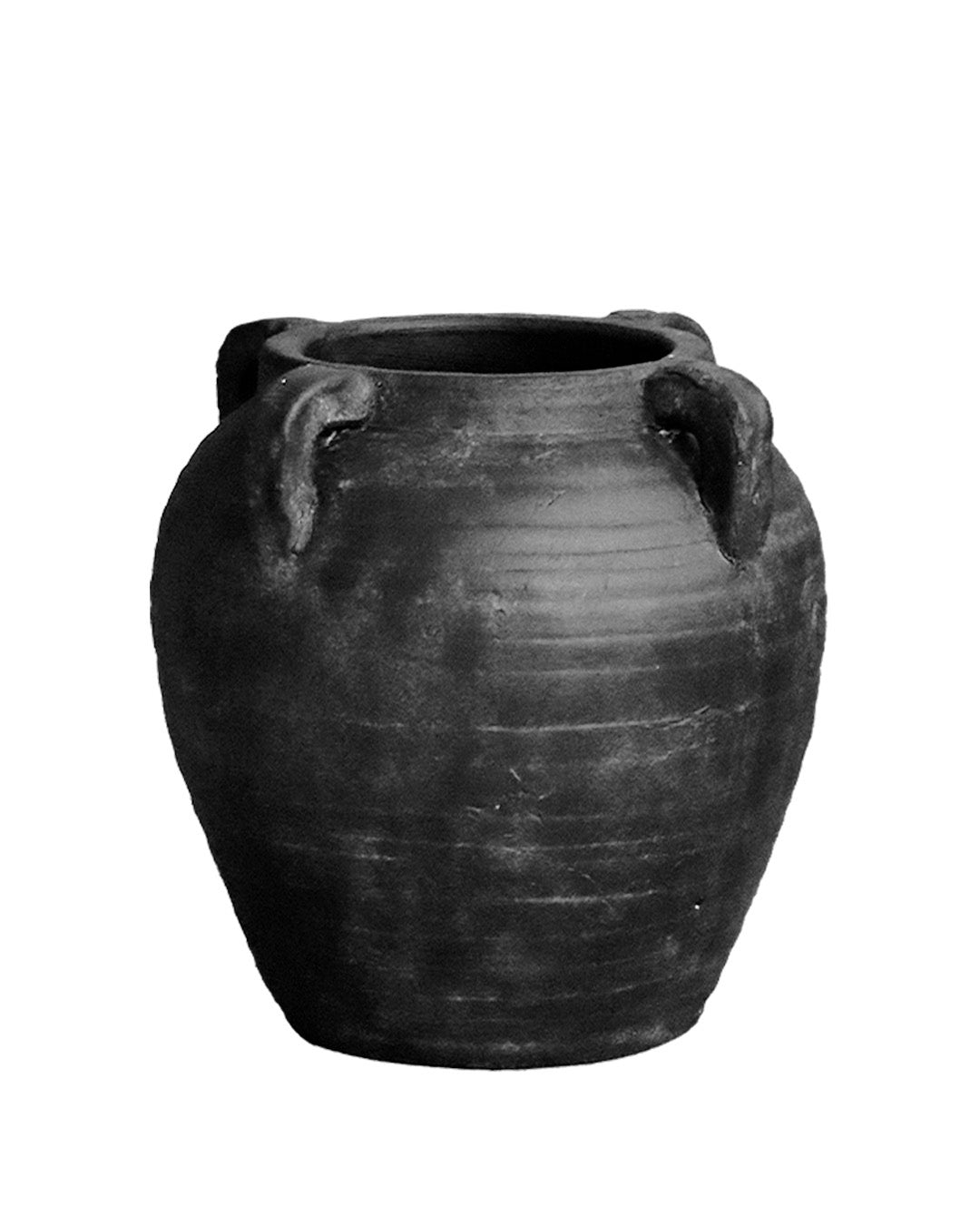 VASE EN TERRACOTTA, NOIR, Ø8½"x8½" - 811-004