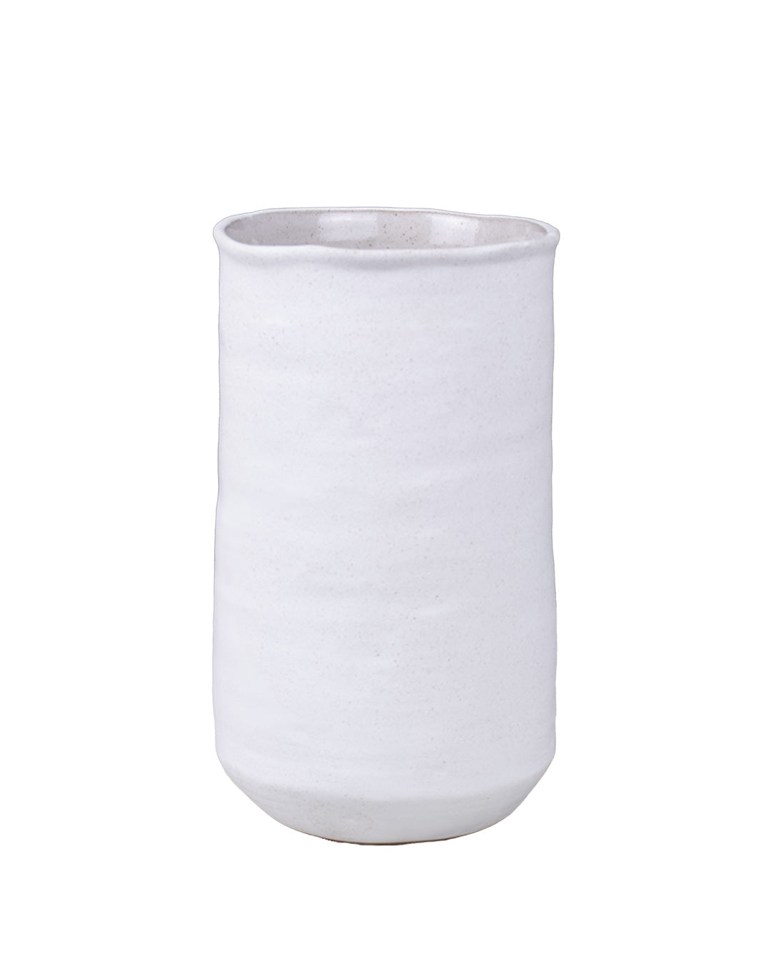 VASE, BLANC, Ø6"x10"