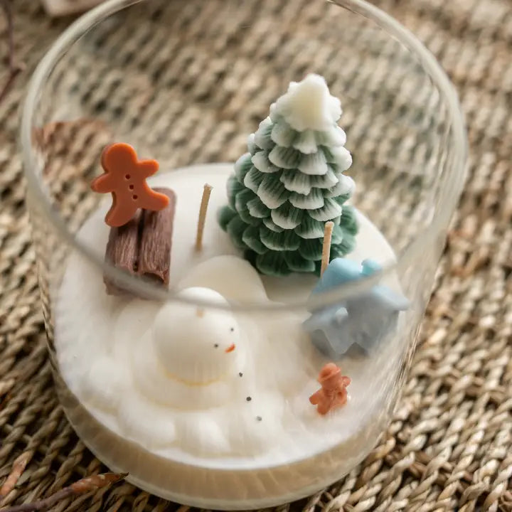 Grande bougie Winter Wonderland à 3 mèches | Mélange de soja | Cookie Noël - ZOETSTUDIO