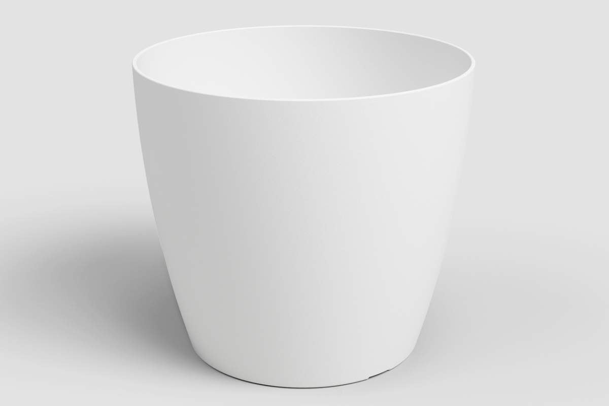 Pot plastique san remo mat 36cm blanc