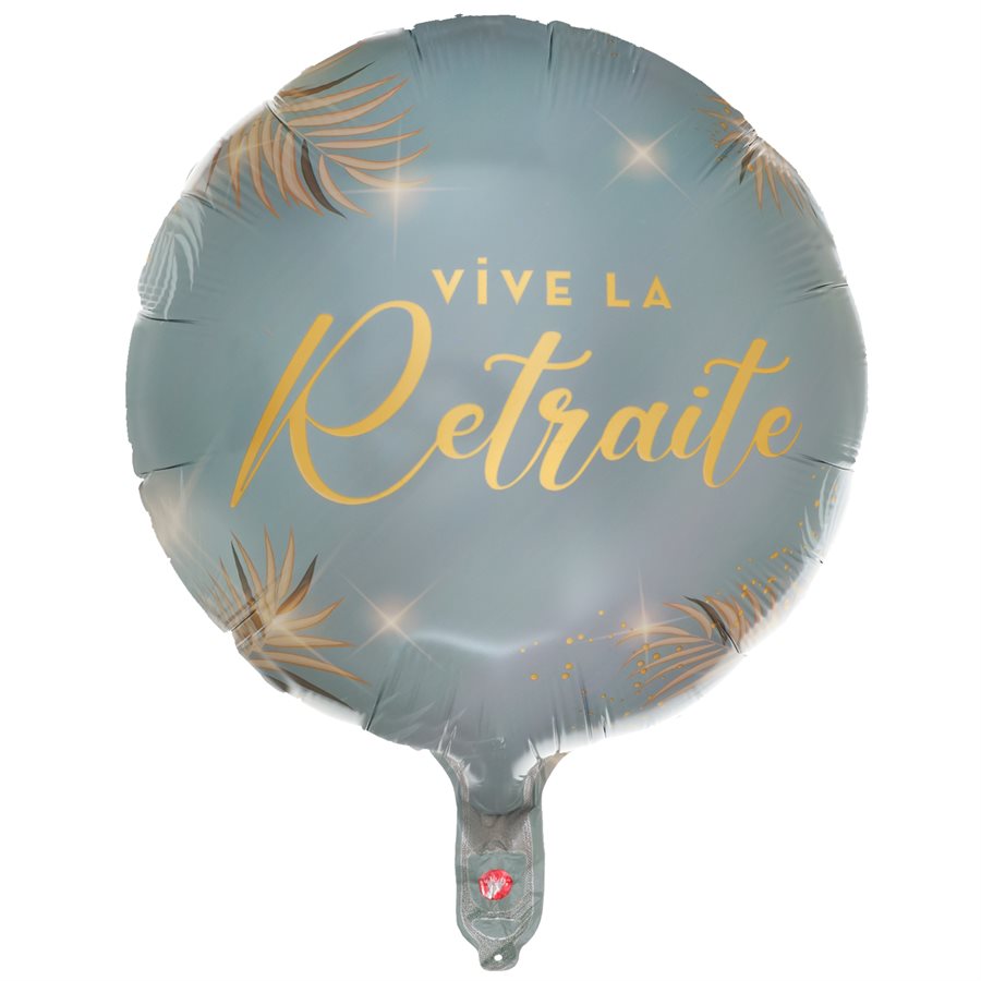 Ballon 18" RETRAITE DOREE Céladon / Code de produit : 9381-117