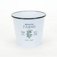 Pot blanc avec contour noir - Mistletoe Farms
