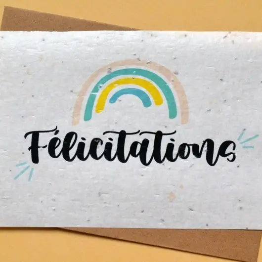 Carte À Planter Félicitations Arc-En-Ciel