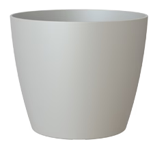 Cache pot Plast San Remo 14cm/5.5" Light Gray Mat