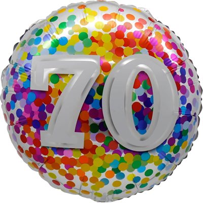 Ballon "18"" 70 Rainbow Confetti Balloon Airise" Code : AR80817