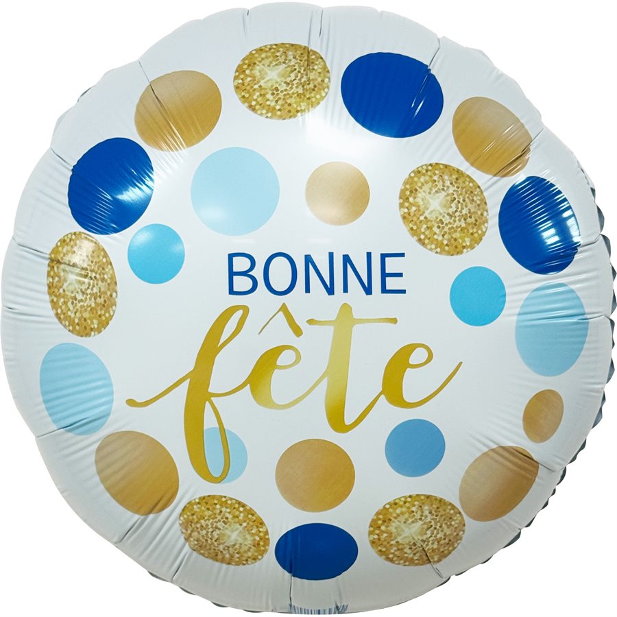 Ballon M.18" BONNE FETE BULLE BLEU  Code de produit : 81716