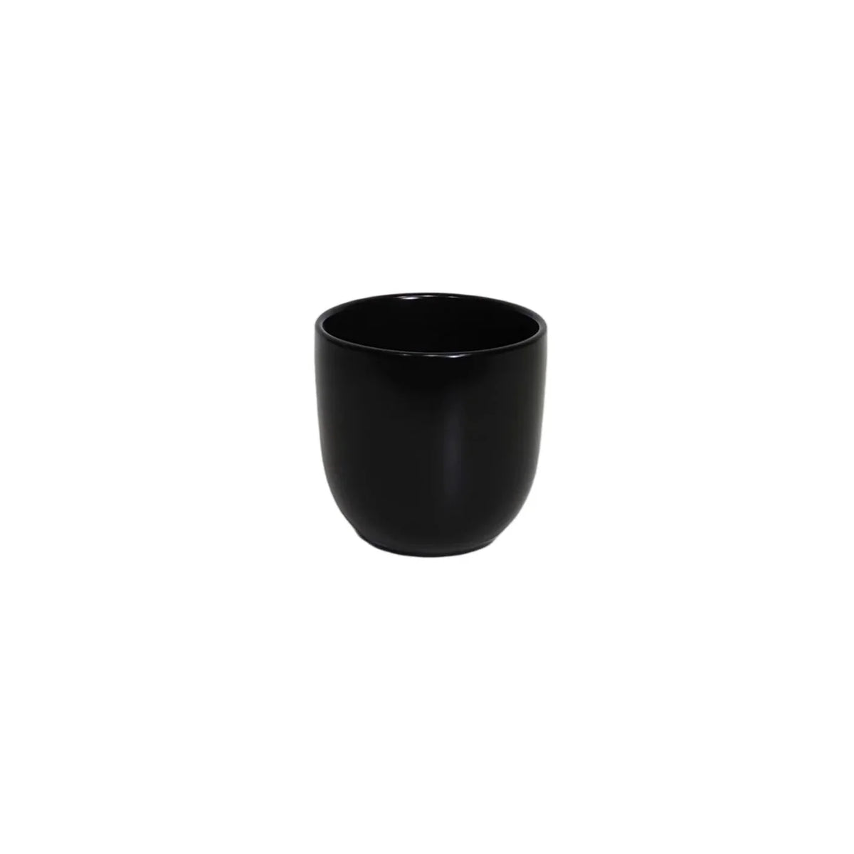 Pot en céramique noire semi-mate 4,7 po x 4,25 po x 4,25 po - CE00-347