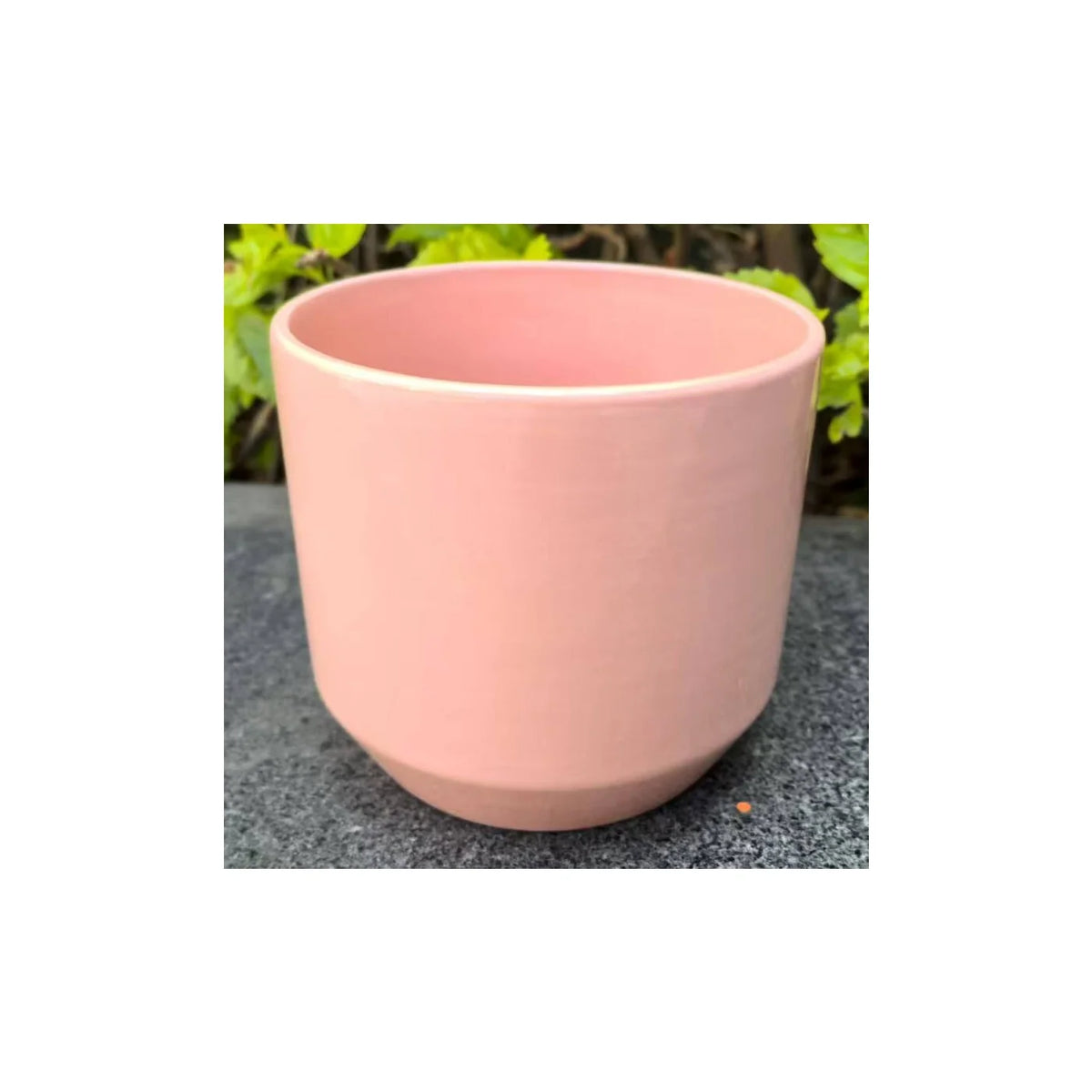 Pot en dolomite rose brillant 4,7 po x 4,3 po x 4,3 po (convient aux pots de 4 po) - CE00-371