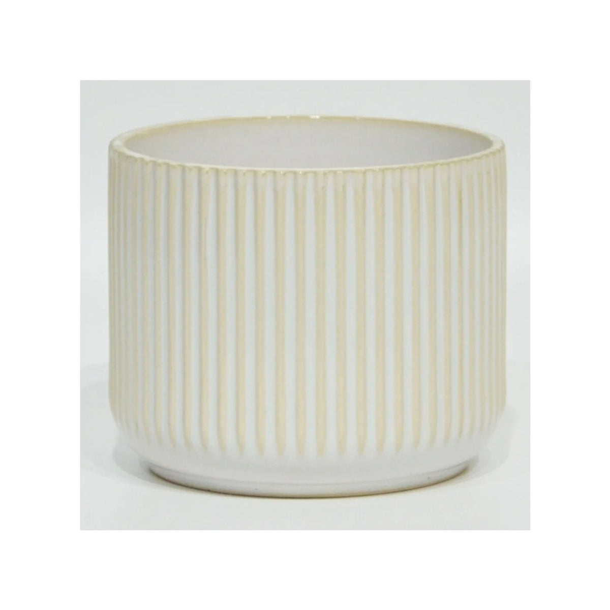 Pot en céramique blanche 5,9 x 5,9 x 5,1 cm - CE07-295