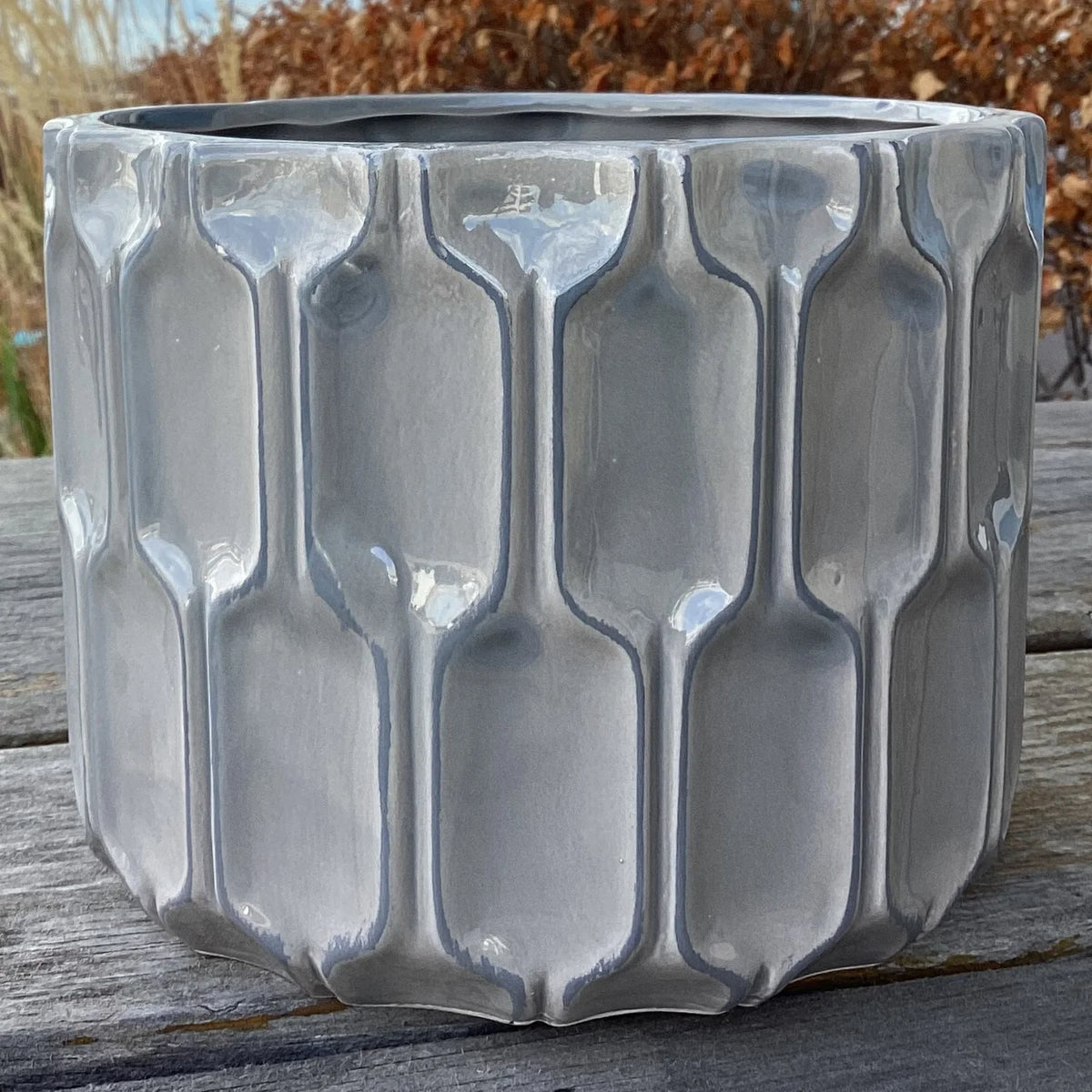 POT DOLOMITE COPENHAGUE GRIS 6,8X5,5"H CE10-249