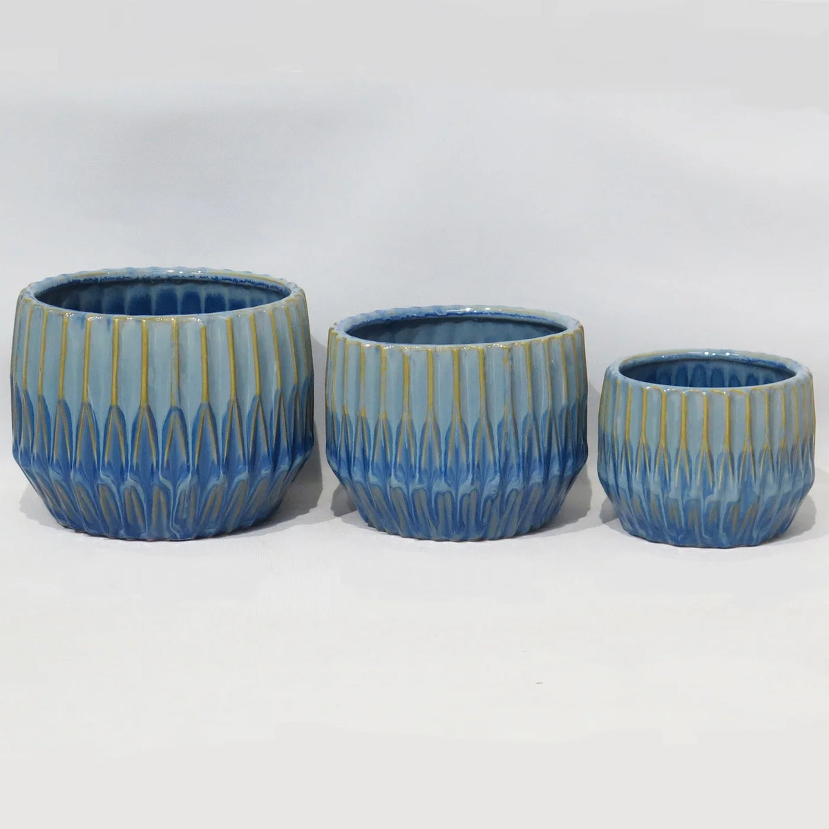 Pot en céramique bleue - CE208-386