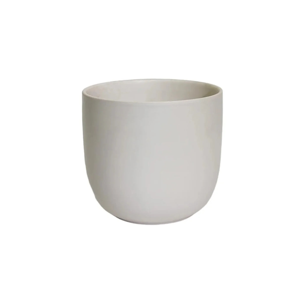 Pot en céramique blanche semi-mate 8,7 po x 7,9 po x 7,9 po - CE25-346