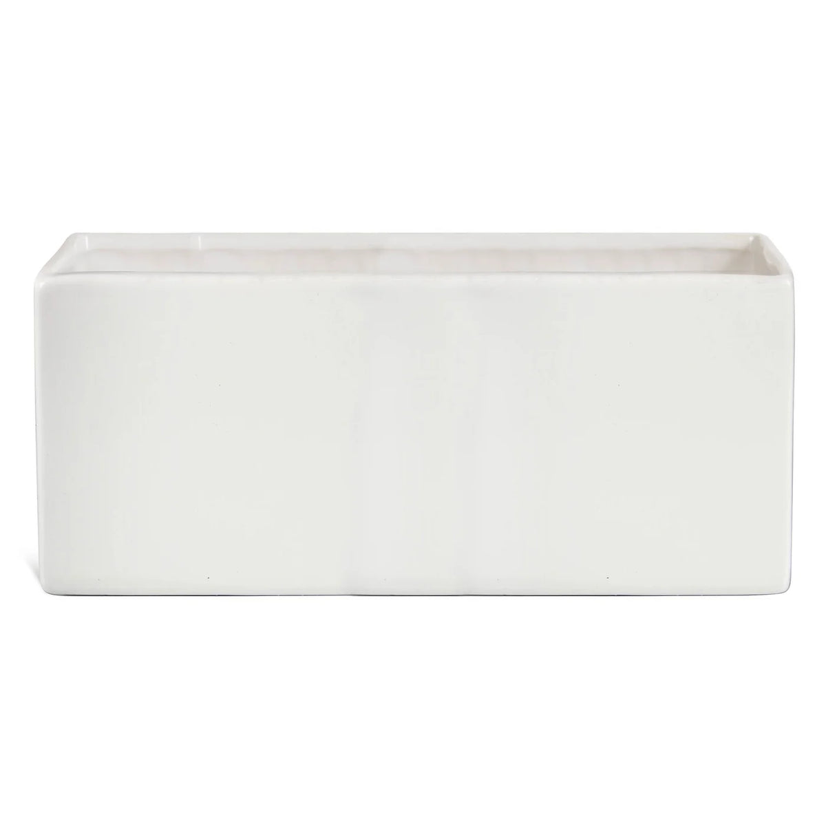 POT CONTENEUR DOLOMITE ÉLAQUÉ BLANC 9,25X5X4,125"H (ADAPTÉ AUX POTS 2X4") CE30-299