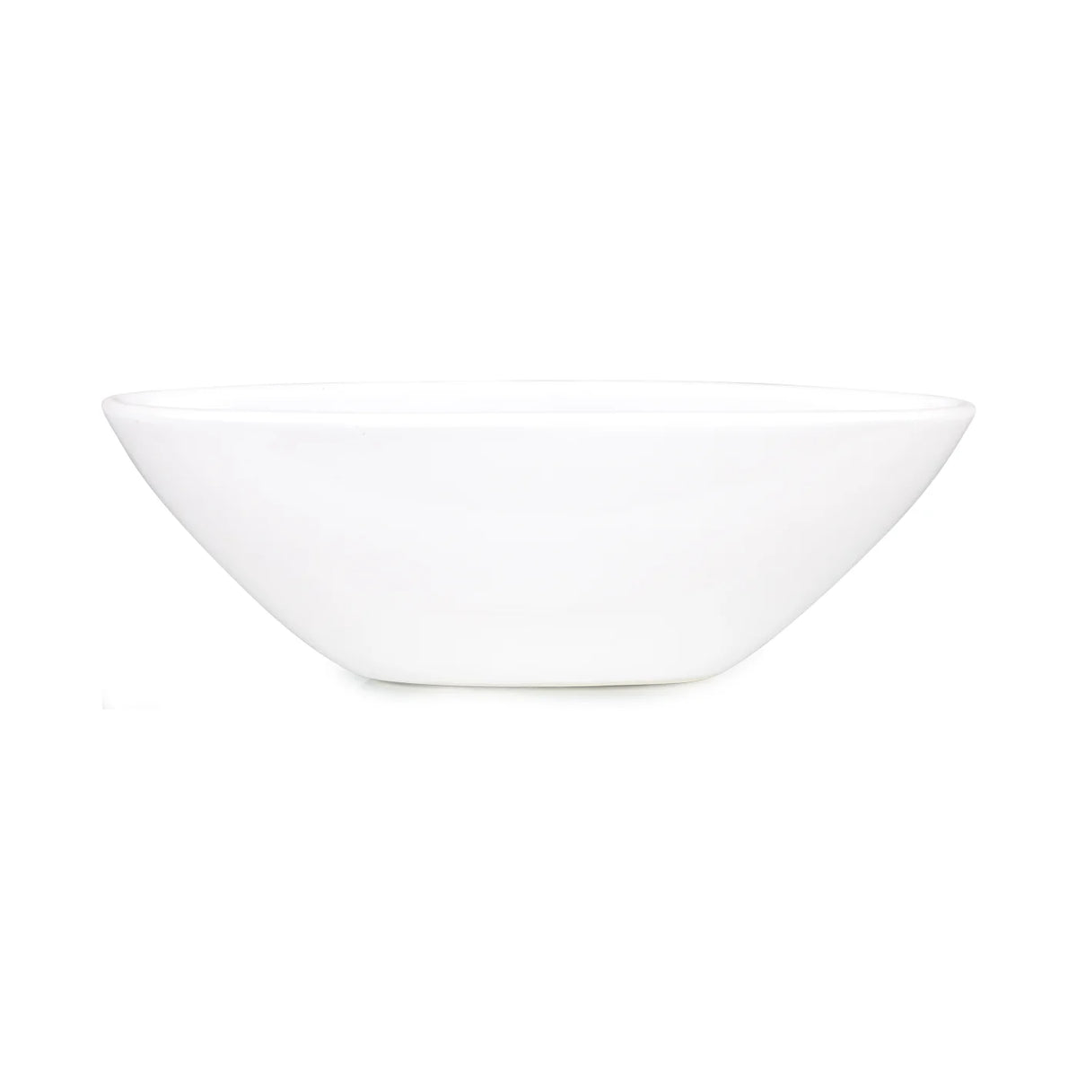 PLAT EN CÉRAMIQUE EN FORME DE BATEAU BLANC ÉLATÉ 9X3,3X3,5"H -  GLAZED W  CE51WH