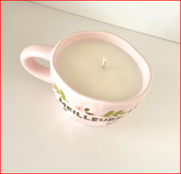 Bougie réutilisable en tasse rose - Meilleure éducatrice - MOMY