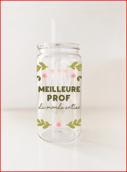Verre en plastique - Meilleure prof du monde - MOMY