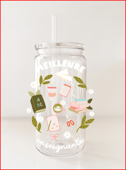 Verre en plastique - Meilleure enseignante ABC - MOMY