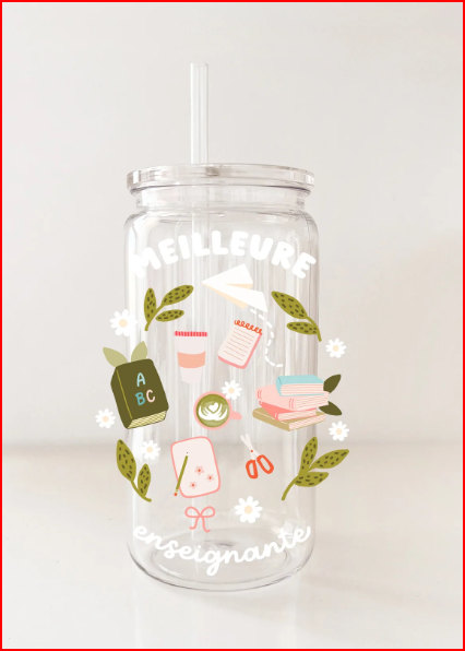 Verre en plastique - Meilleure enseignante ABC - MOMY