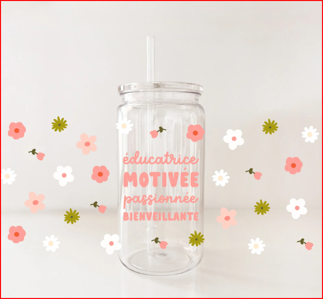 Verre en plastique - Éducatrice bienveillante - MOMY
