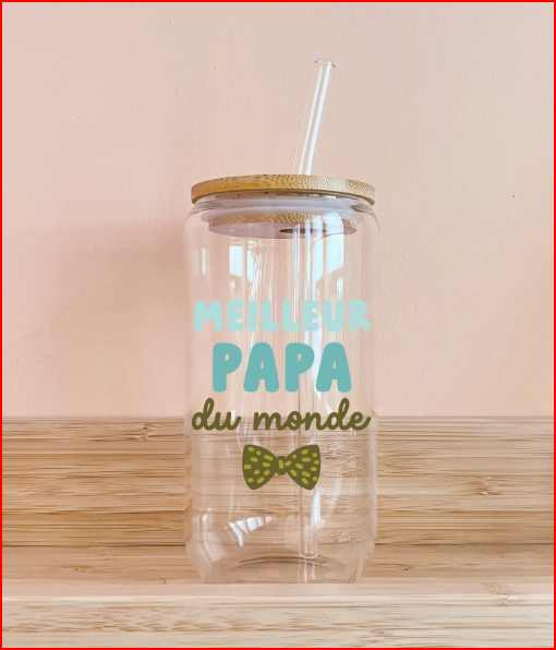 Verre boho - Meilleur papa du monde - Noeud papillon - MOMY