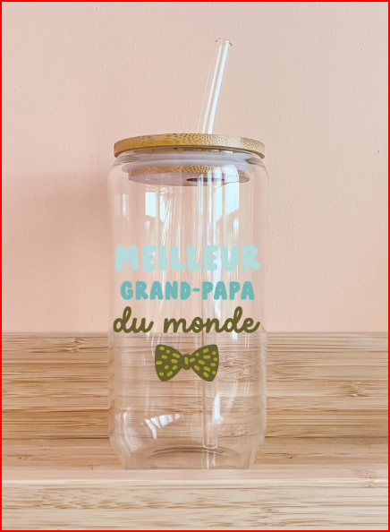 Verre boho - Meilleur grand-papa du monde - Noeud papillon - MOMY