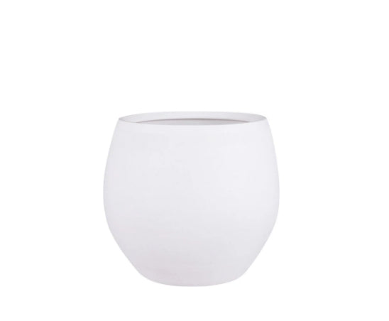 Pot Douro round white matt - 13x11"