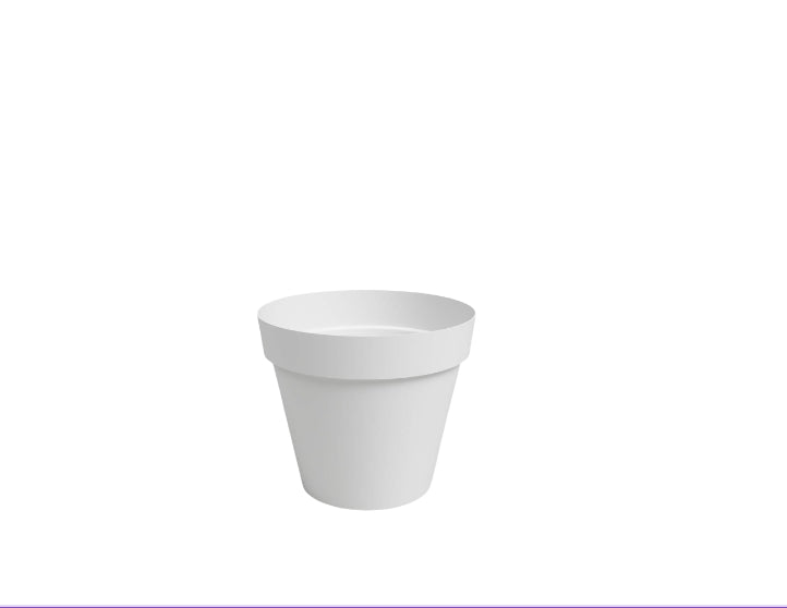 Pot plastique capri - 50cm blanc - 811988 - Derco