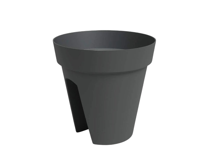 Pot plastique capri balcon 30cm anthracite