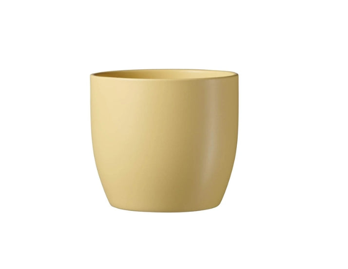 pot Basel Spring jaune mat 14cm