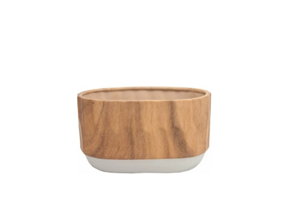 POT DE DOLOMITE FINI GRAIN DE BOIS 8,5X5X4,7"H (ADAPTÉ AUX POTS DE 2 À 4") - CE30WG