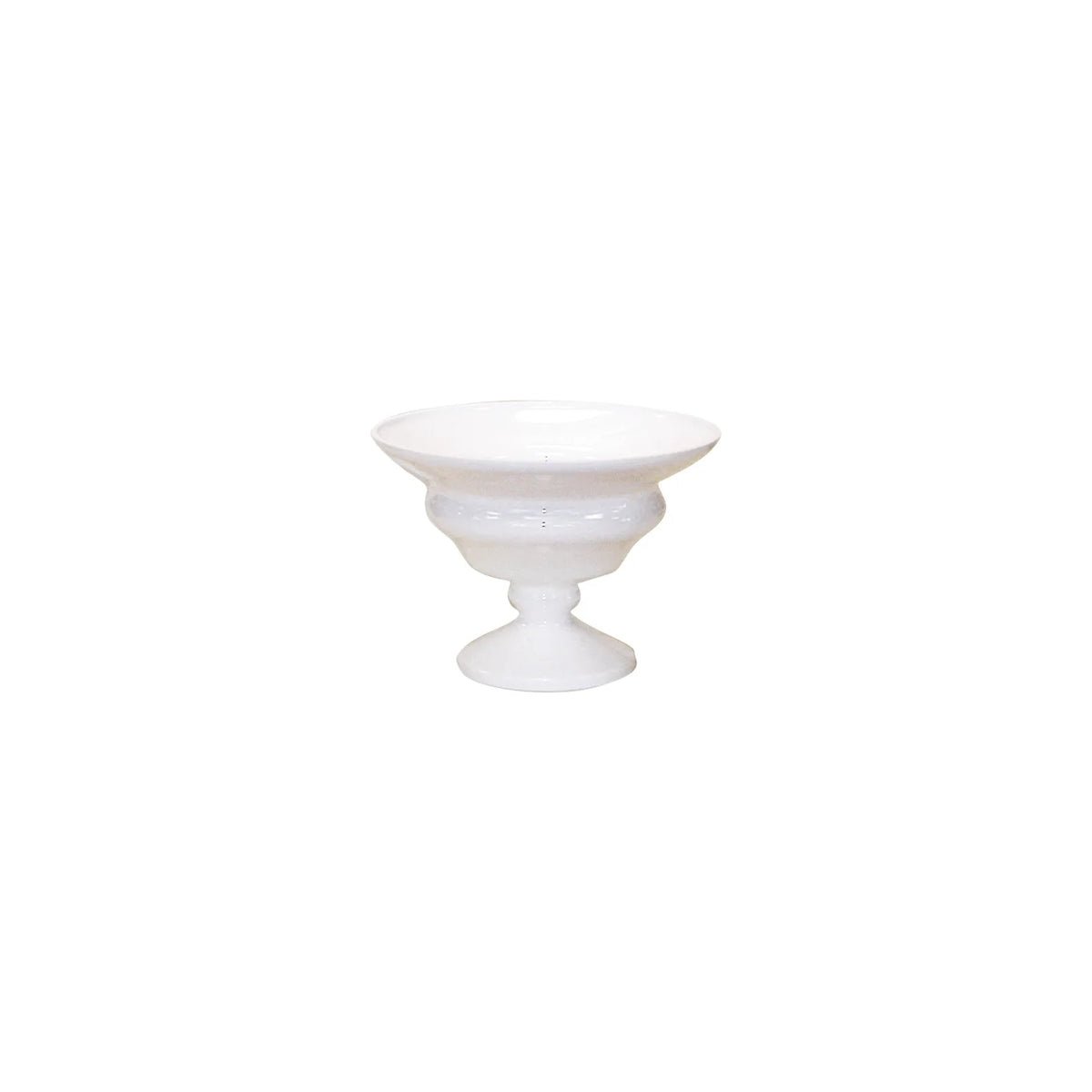 White Plastic Container on Pedestal 9.5" Diameter - DL84WH