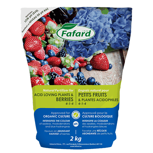 Engrais naturel pour PETITS FRUITS & PLANTES ACIDOPHILES - FAFARD