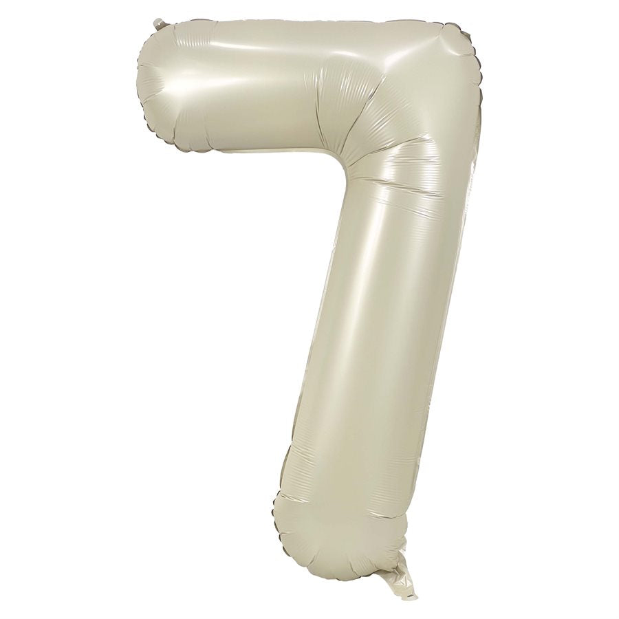 Ballon crème chiffre 7 de 34 po - FN40317