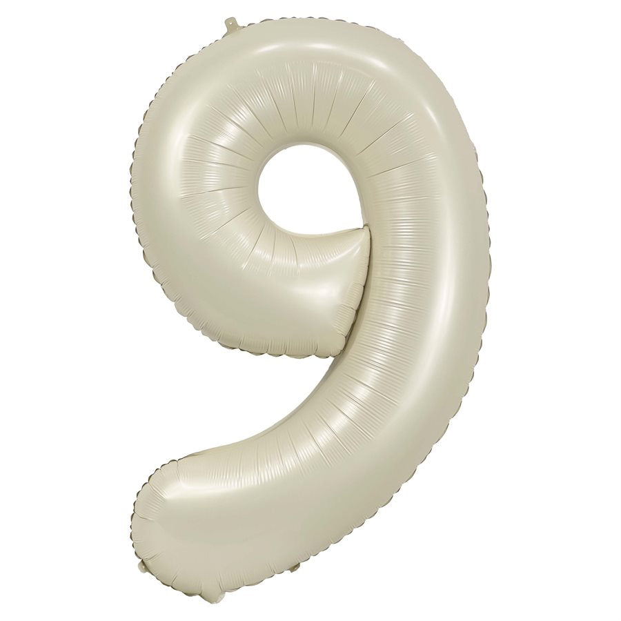 Ballon crème Chiffre 9 de 34 pouce - FN40319